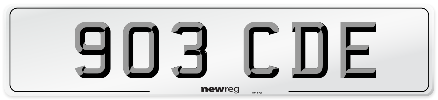 903 CDE Number Plate from New Reg
